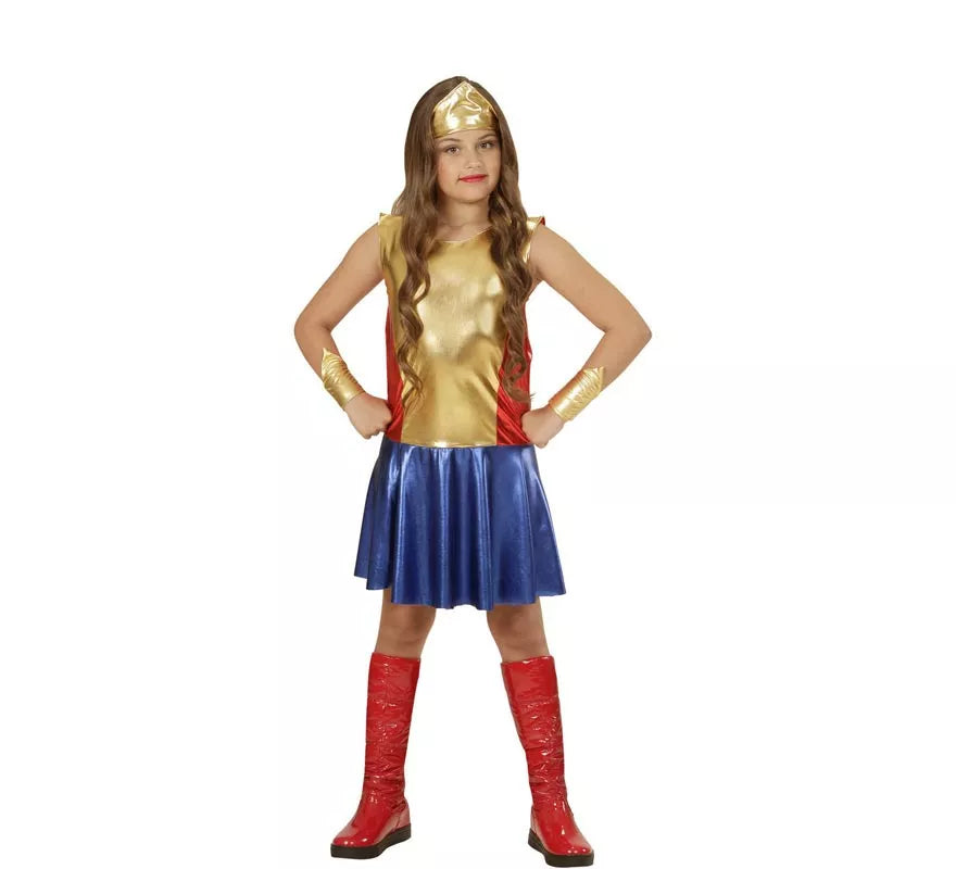 Translation missing: es.Disfraz de Heroína dorada para niña y adolescente