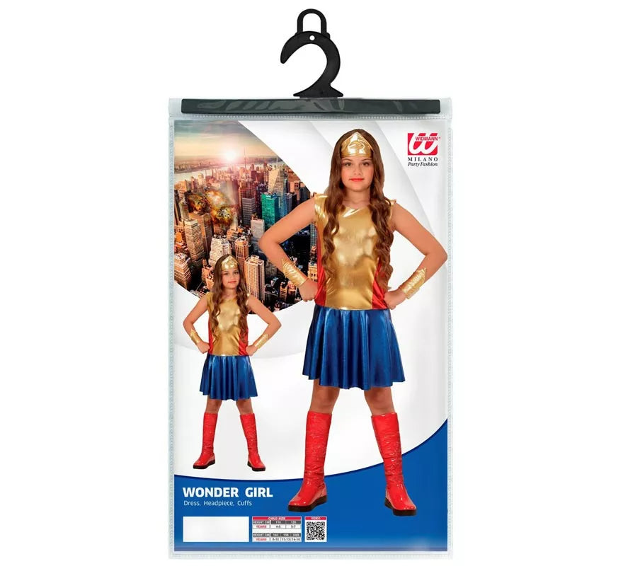 Translation missing: it.Disfraz de Heroína dorada para niña y adolescente