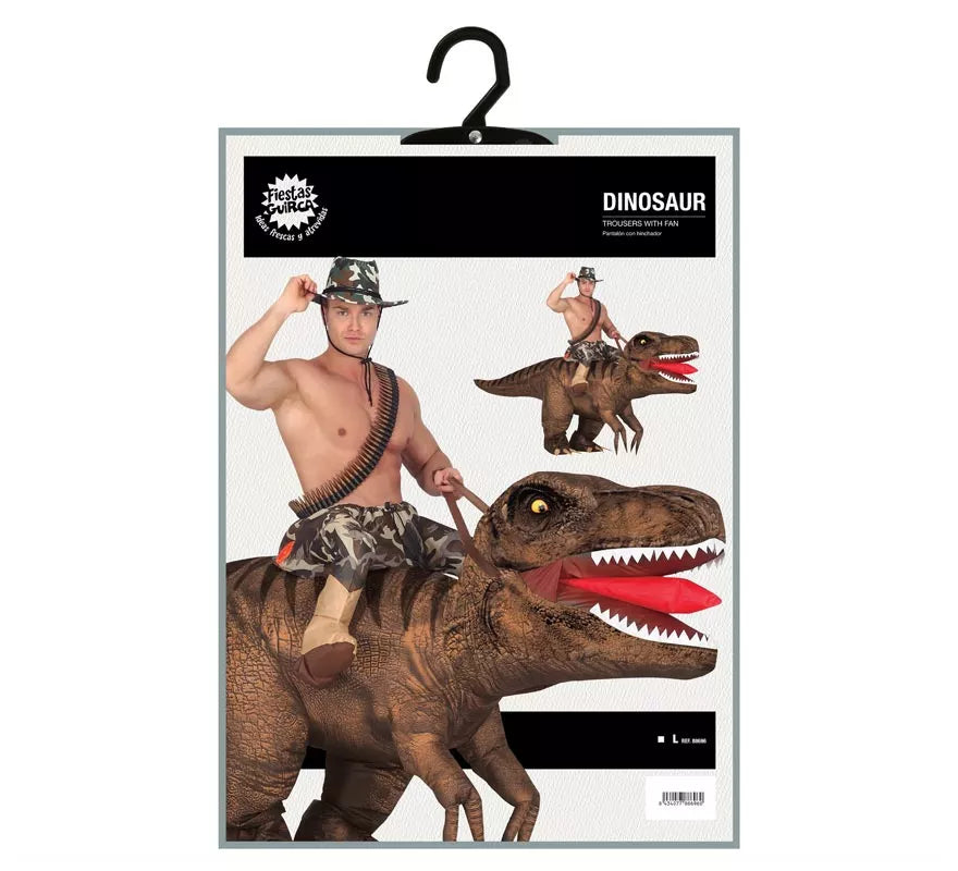 Translation missing: it.Disfraz de Hinchable Dinosaurio Montado para adultos