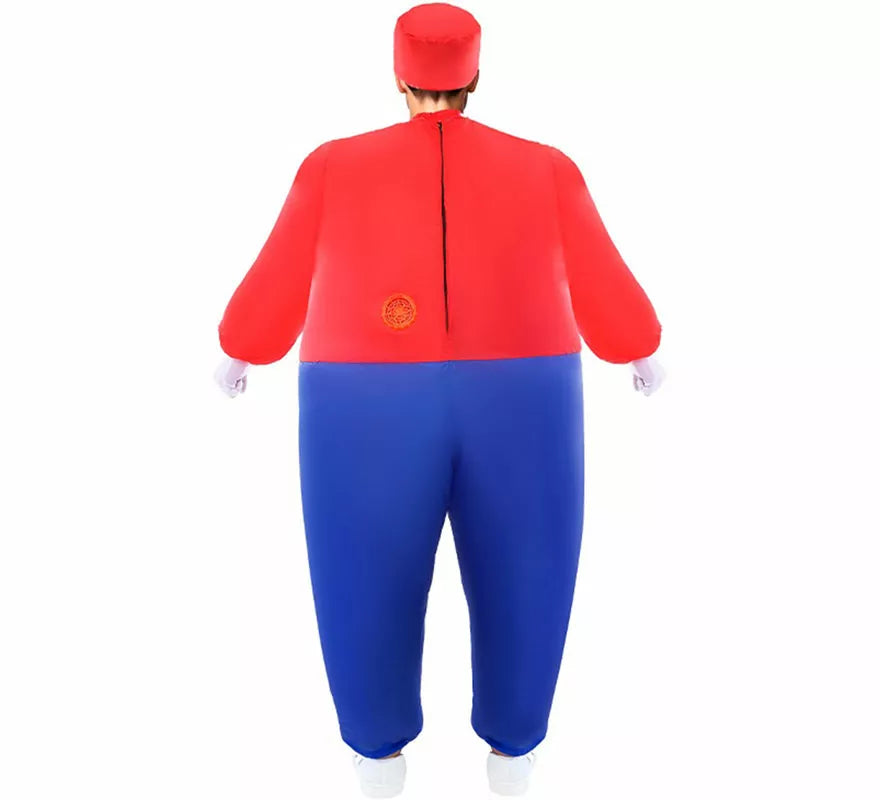 Disfraz de Hinchable Fontanero Rojo para adulto