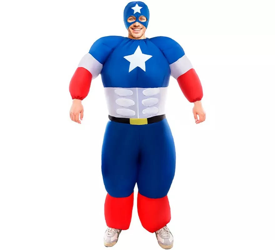 Translation missing: it.Disfraz de Hinchable Star Héroe Americano para adulto