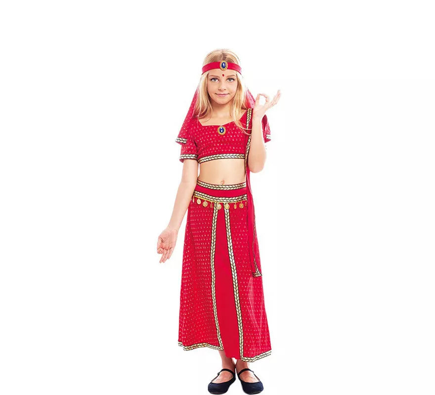 Translation missing: it.Disfraz de Hindú Bollywood Fucsia para niña