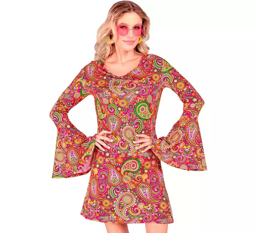 Translation missing: es.Disfraz de Hippie años 60 Fashion Paisley para mujer