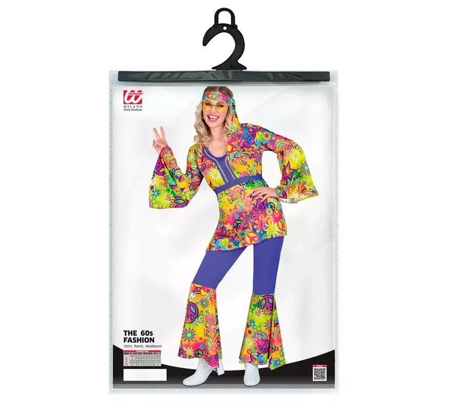 Translation missing: it.Disfraz de Hippie años 60 Fashion Paz y Amor para mujer