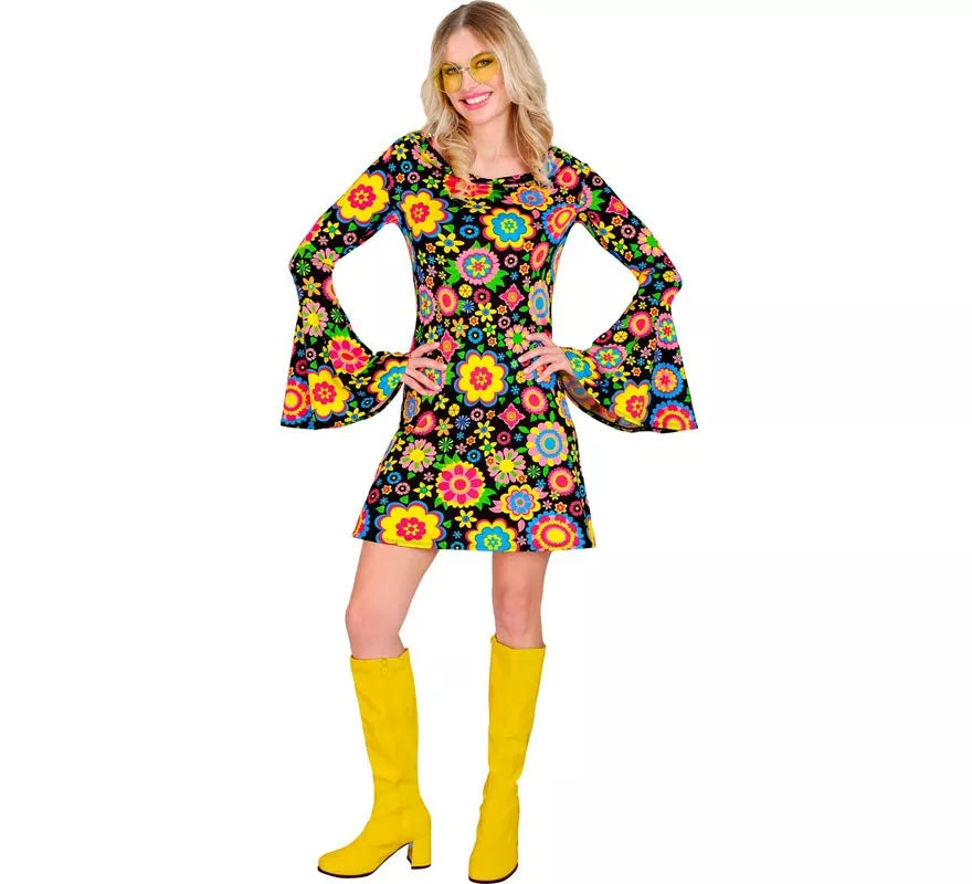 Translation missing: es.Disfraz de Hippie años 60 Flores Fashion para mujer