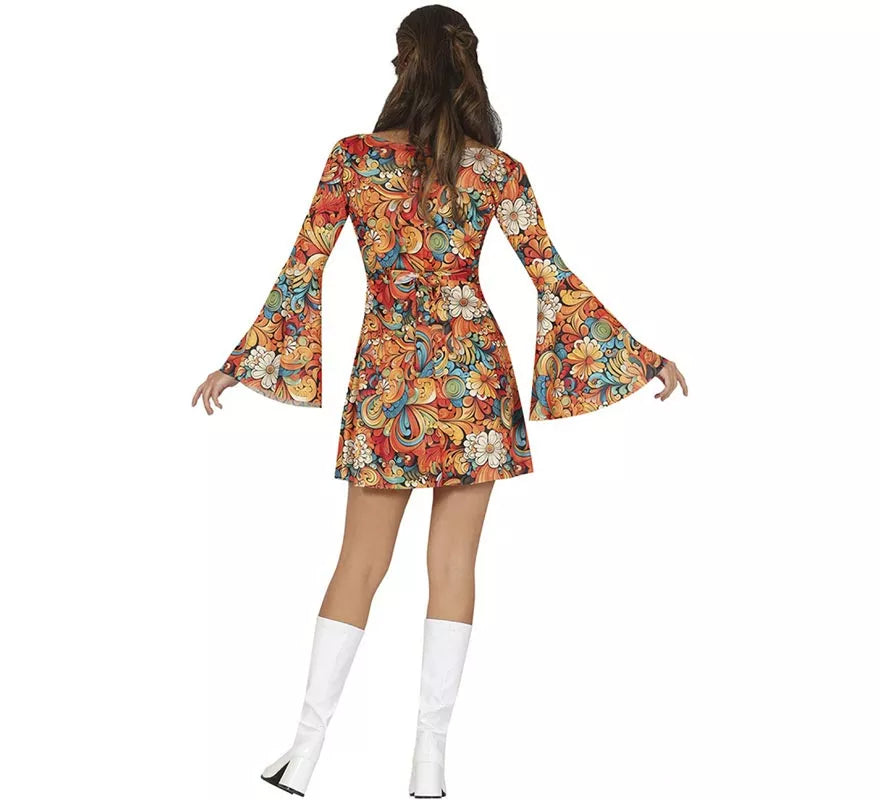 Translation missing: it.Disfraz de Hippie Años 70 floral para mujer