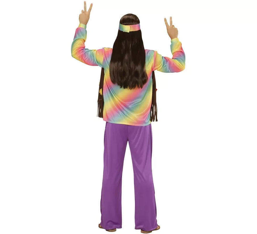 Translation missing: it.Disfraz de Hippie Arcoíris para hombre