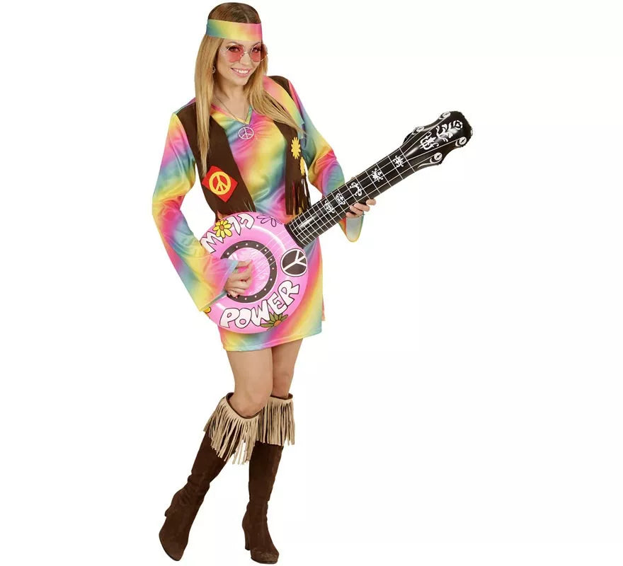 Translation missing: it.Disfraz de Hippie Arcoíris para mujer