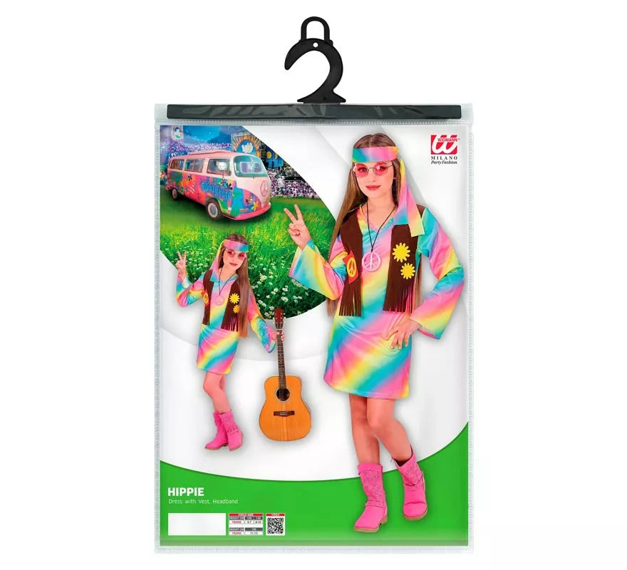 Translation missing: it.Disfraz de Hippie Arcoíris para niña y adolescente