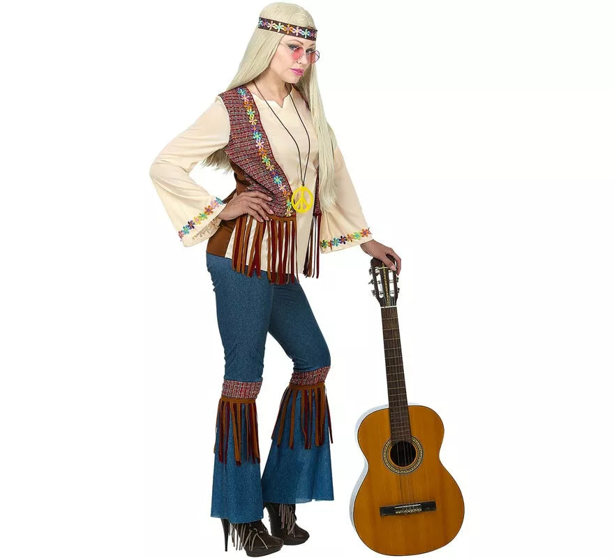 Translation missing: it.Disfraz de Hippie beige para mujer