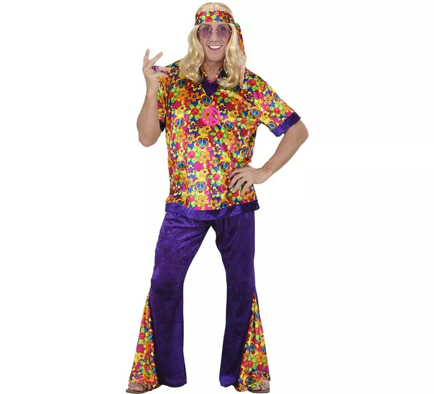 Disfraz de Hippie Campana de terciopelo para hombre