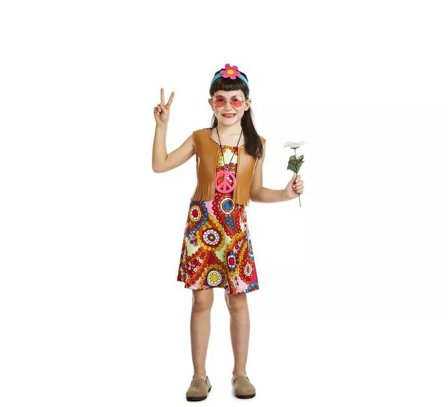 Translation missing: it.Disfraz de Hippie Chaleco para niña