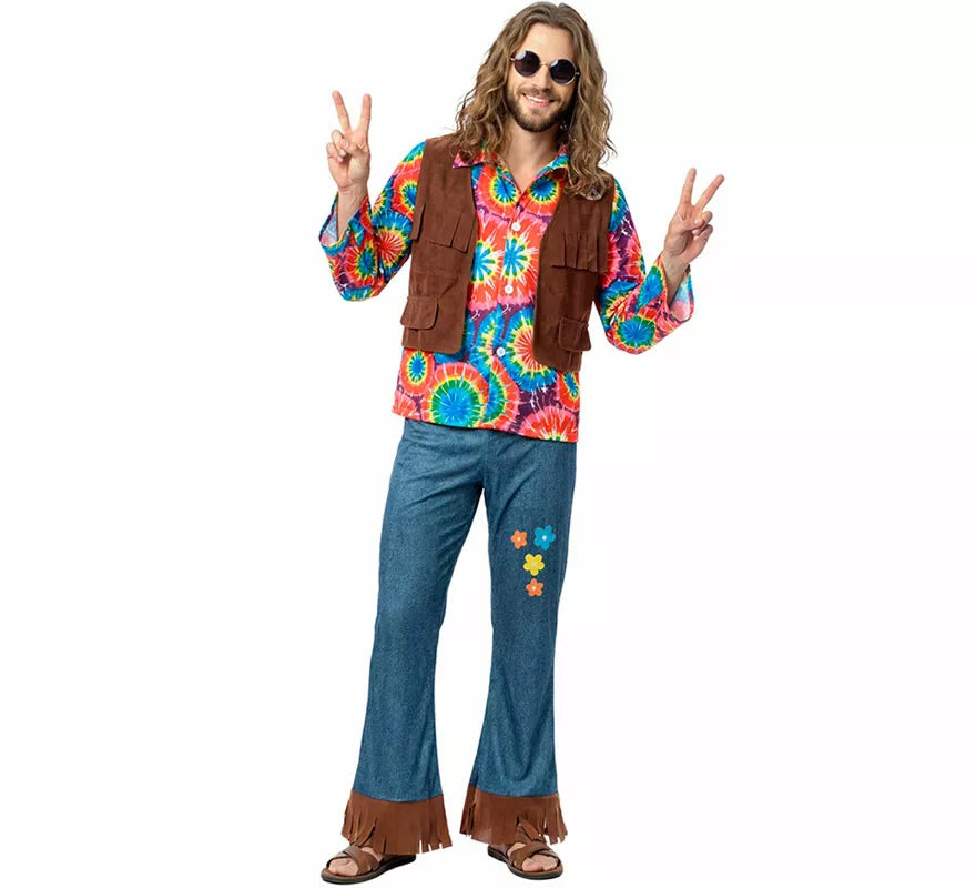 Translation missing: it.Disfraz de Hippie con Chaleco para hombre