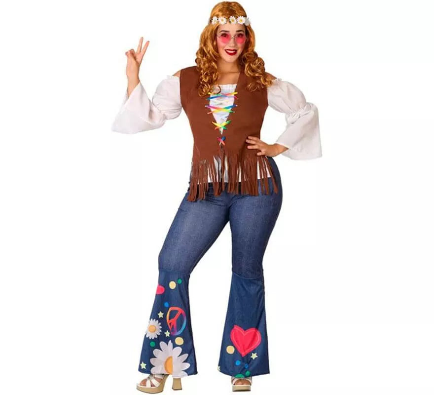 Translation missing: it.Disfraz de Hippie con Chaleco para mujer
