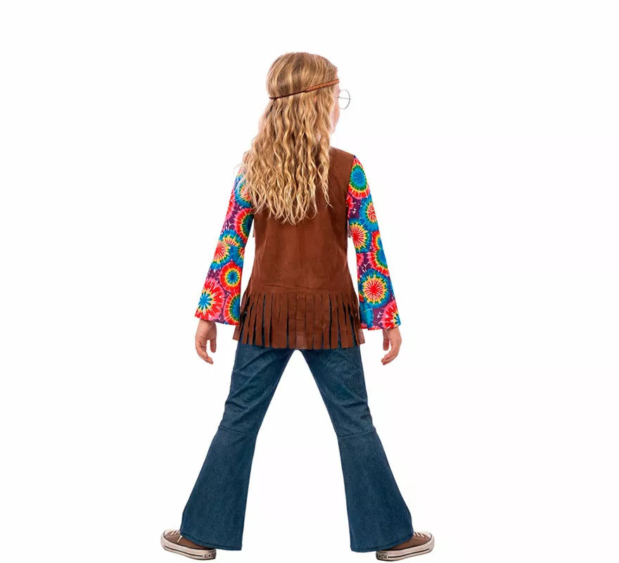 Translation missing: it.Disfraz de Hippie con Chaleco para niña