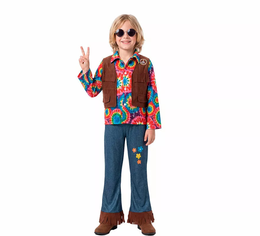 Translation missing: it.Disfraz de Hippie con Chaleco para niño