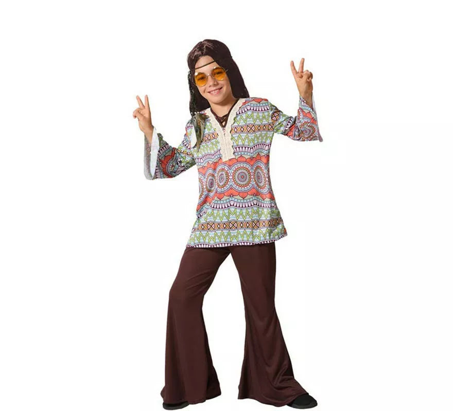 Translation missing: it.Disfraz de Hippie con Estampado para niño