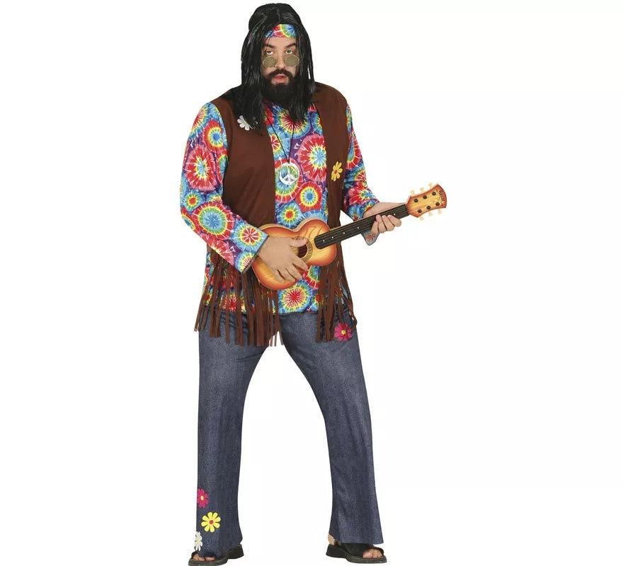 Translation missing: it.Disfraz de Hippie con Flores para hombre
