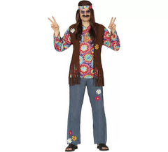 Costume hippie con fiori per uomo
