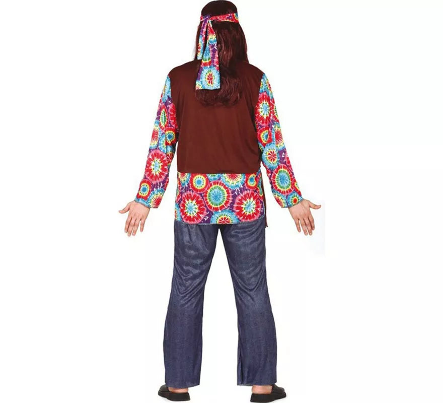 Translation missing: it.Disfraz de Hippie con Flores para hombre