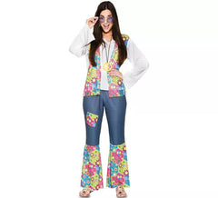 Costume hippie con fiori per donna