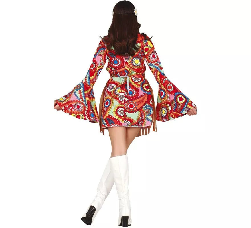 Translation missing: es.Disfraz de Hippie con vestido corto para mujer