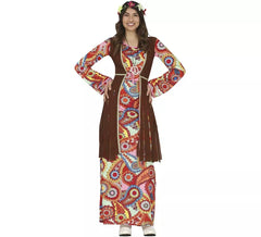 Costume hippie con abito lungo per donna