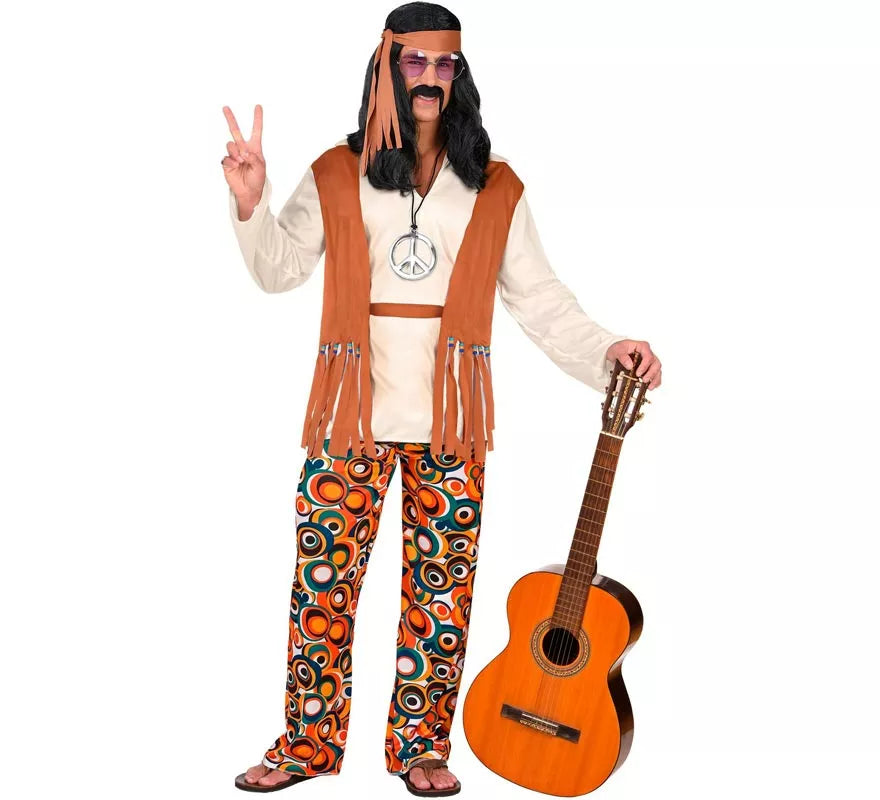 Translation missing: it.Disfraz de Hippie flecos largos para hombre