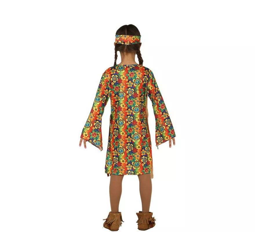 Translation missing: it.Disfraz de Hippie Floreada para niña