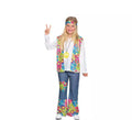 Disfraz de Hippie floreada para niña