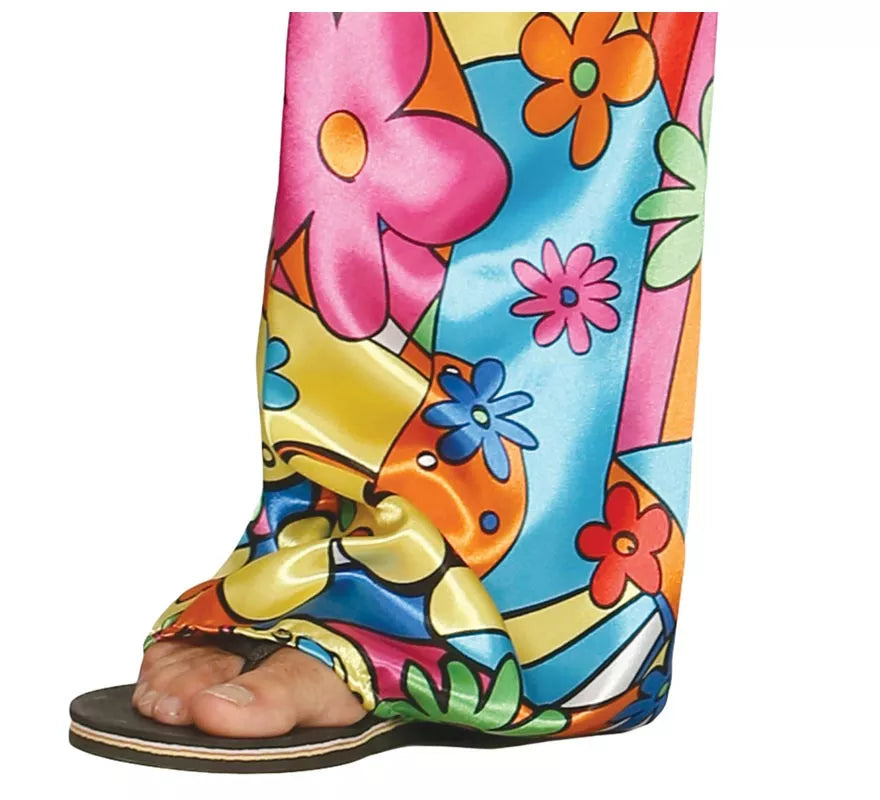 Disfraz de Hippie Floreado para hombre
