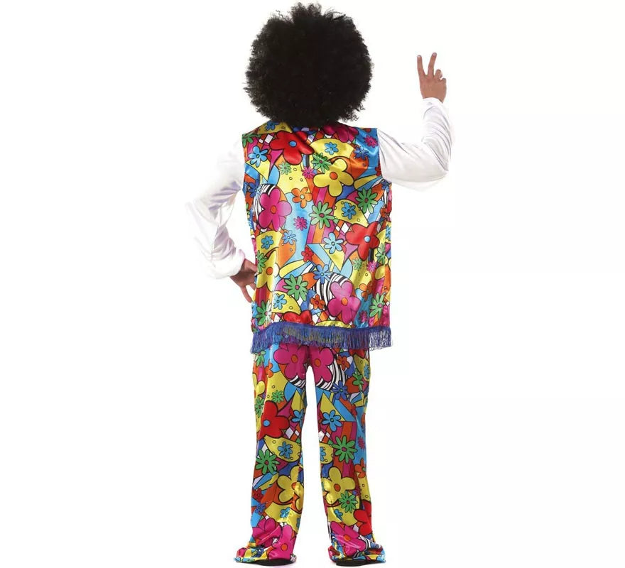 Translation missing: it.Disfraz de Hippie Floreado para hombre