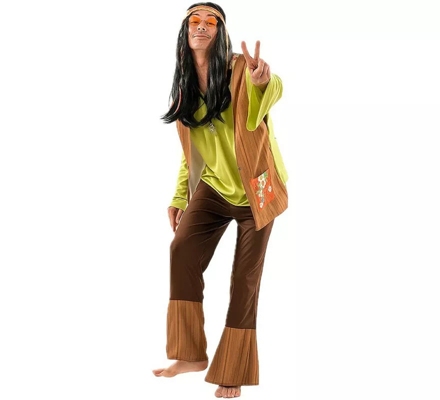 Translation missing: it.Disfraz de Hippie Floreado para hombre