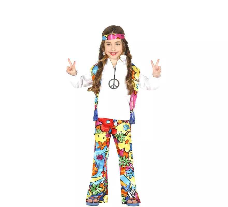 Translation missing: it.Disfraz de Hippie Florido para niños