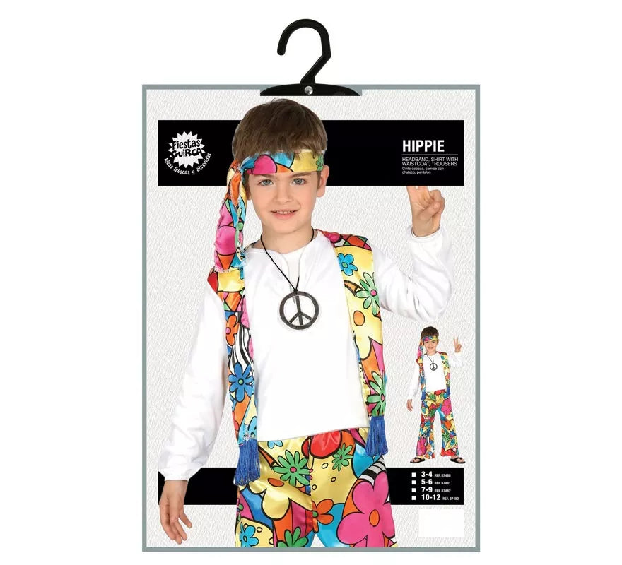 Translation missing: it.Disfraz de Hippie Florido para niños