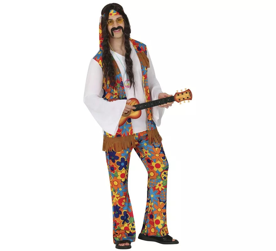 Translation missing: it.Disfraz de Hippie Flower para hombre