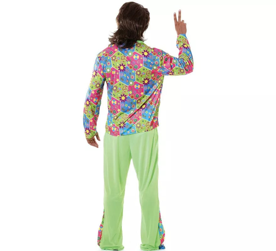 Translation missing: it.Disfraz de Hippie Flower Power para hombre
