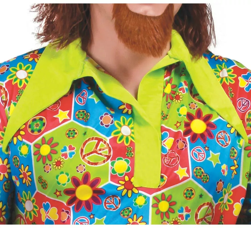 Disfraz de Hippie Flower Power para hombre
