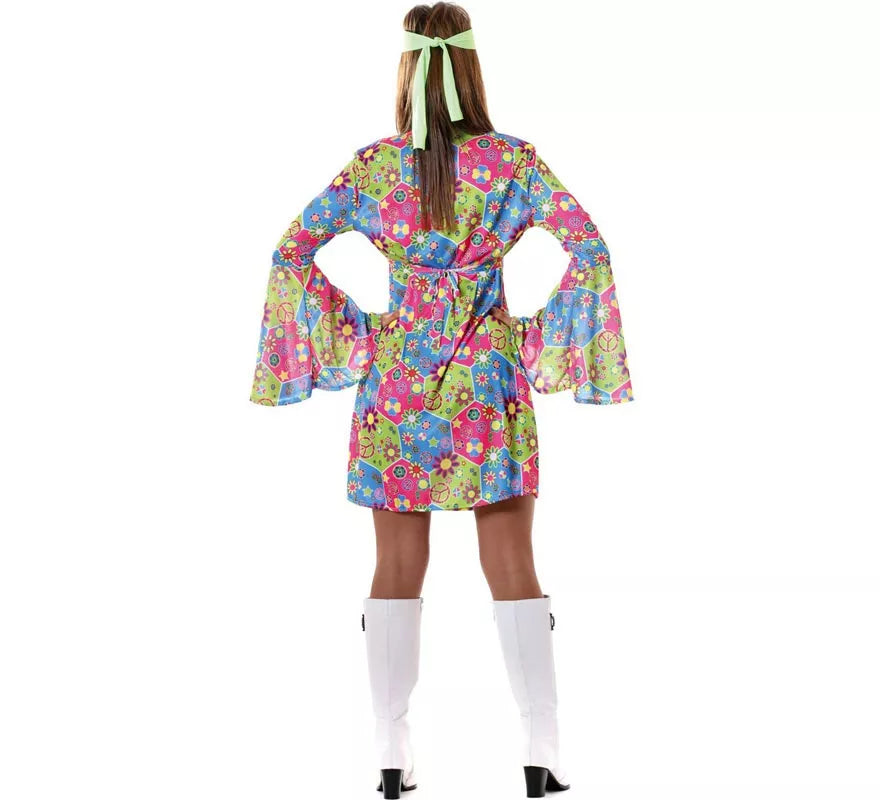 Translation missing: it.Disfraz de Hippie Flower Power para mujer