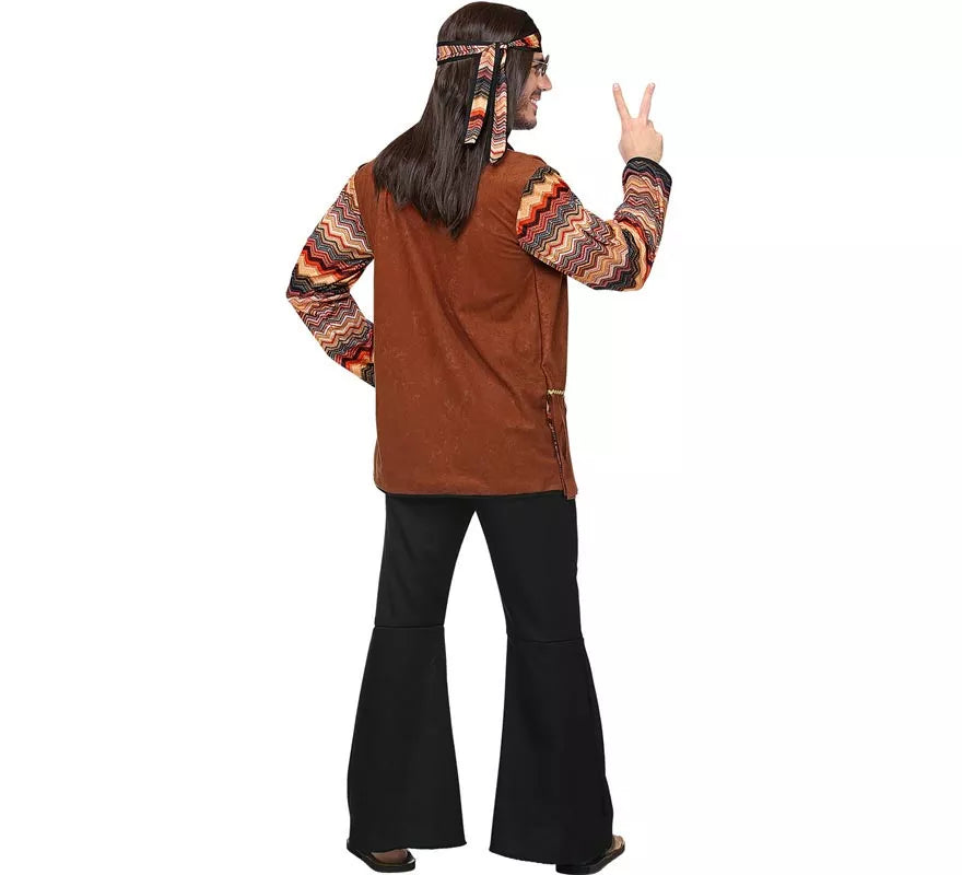 Translation missing: it.Disfraz de Hippie franjas de colores para hombre