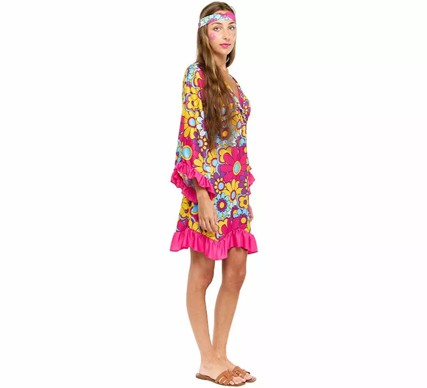 Translation missing: it.Disfraz de Hippie Margaritas para mujer