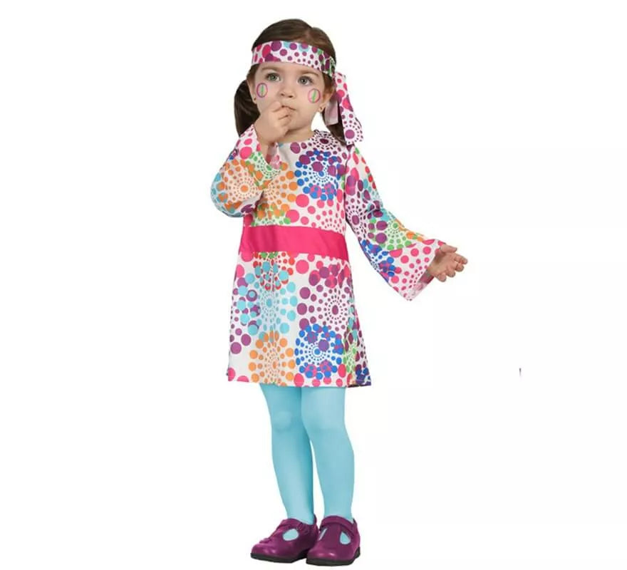 Translation missing: it.Disfraz de Hippie Multicolor para niña y bebé