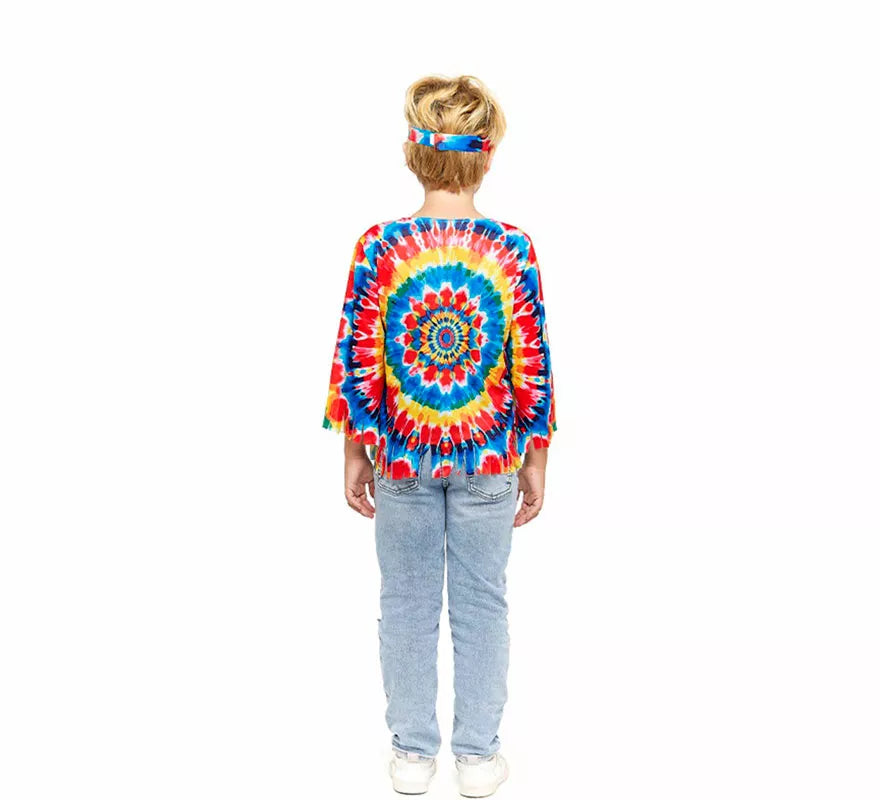 Translation missing: it.Disfraz de Hippie multicolor para niño