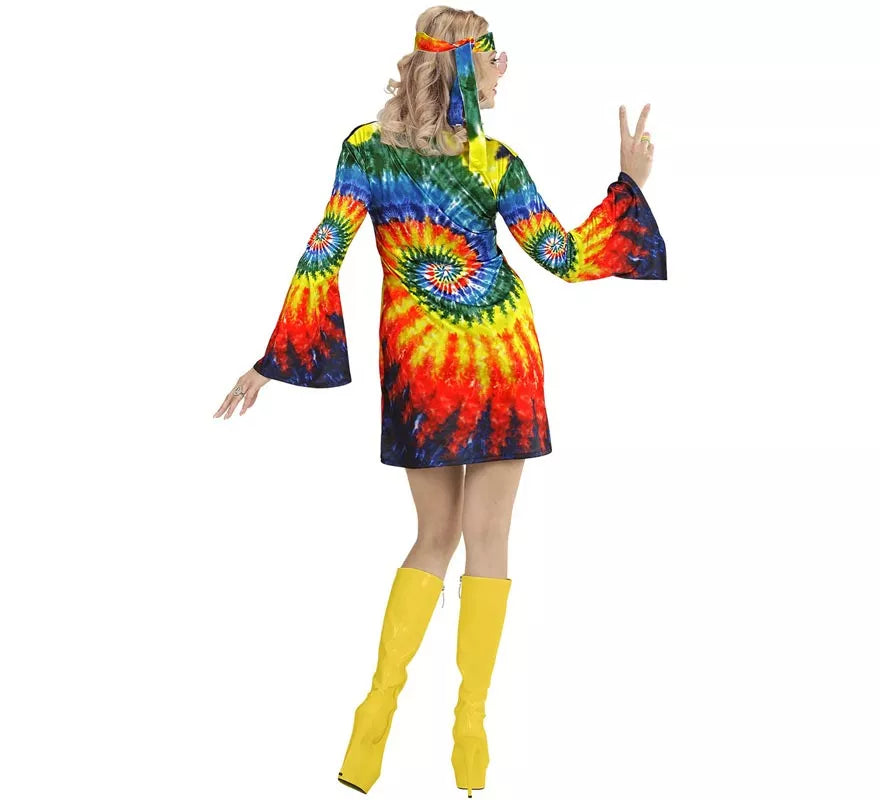 Translation missing: it.Disfraz de Hippie Ondas Psicodélicas para mujer