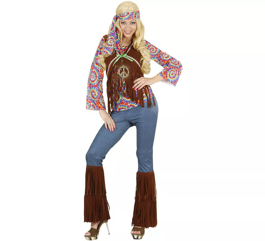 Translation missing: it.Disfraz de Hippie Psicodélica con chaleco para mujer