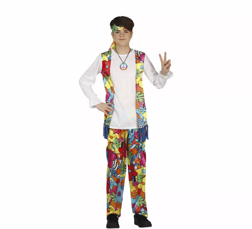 Translation missing: es.Disfraz de Hippie Psicodélica para adolescente