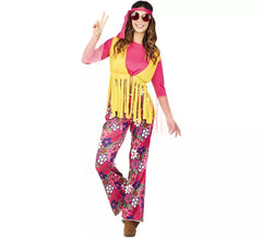 Costume rosa hippie per donna
