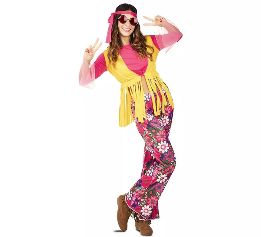 Translation missing: it.Disfraz de Hippie rosa para mujer