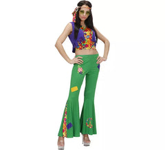 Costume da hippie verde per donna