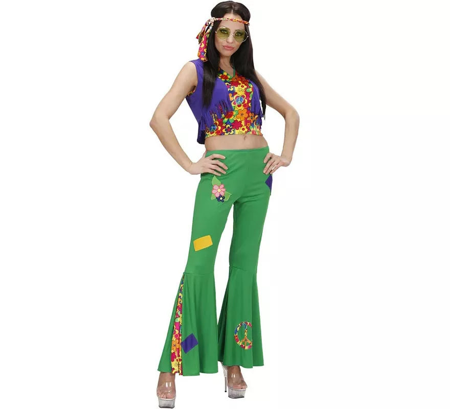 Translation missing: es.Disfraz de Hippie verde para mujer